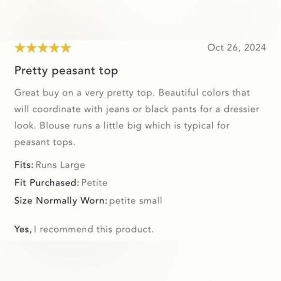 NWT Size M  Maeve LongSleeve Pleated Peasant Blouse - Picture 11 of 16